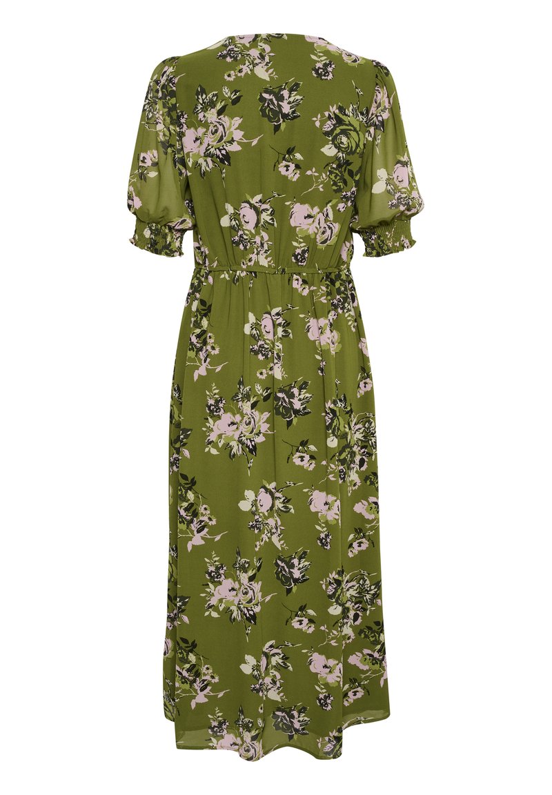 Kaffe KAVITA - Day dress - green stencil flower print/green - Zalando.co.uk