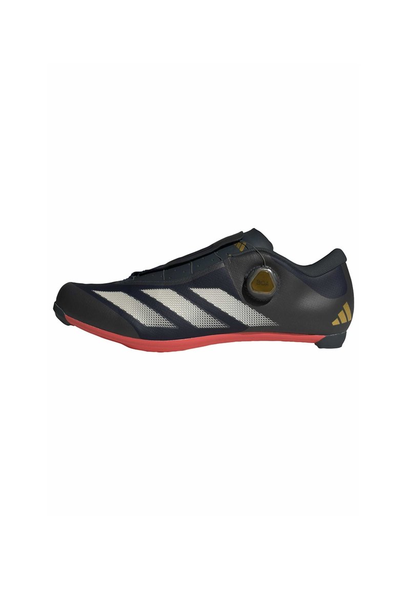 adidas Performance TEMPO-STRIPES BOA CYCLING - Cycling shoes - dark blue   chalk white   preloved scarlet
