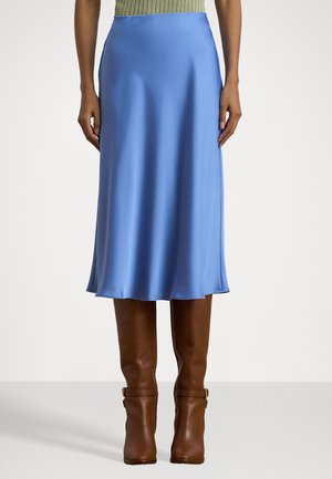 SATIN CHARMEUSE MIDI SKIRT - A-line skjørt - sky blue