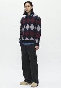 DOUBLE A BY W.W. JAN CREW NECK - Jersey de punto - decadent gray check