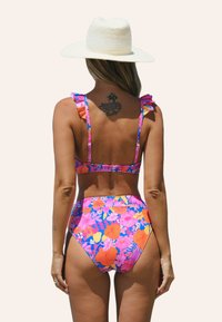 Cupshe VIBRANT TROPICAL FLORAL - Bikini-Hose - neon pink