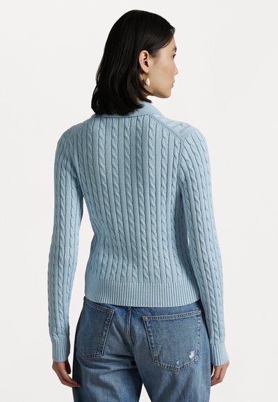 Polo Ralph Lauren WIMBLEDON CABLE SHORTSLEEVE CARDIGAN - Cardigan - cold springs