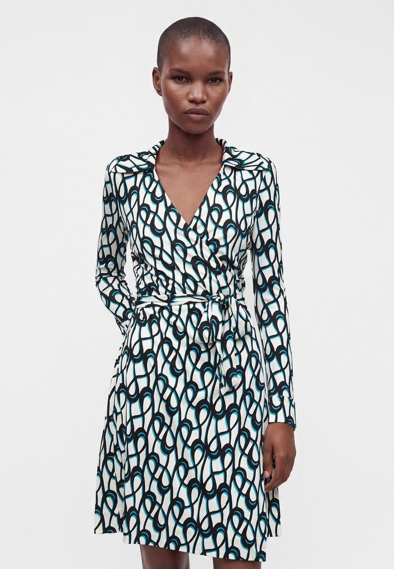 jeanne silk jersey wrap dress reviews Dvf High-quality 58175