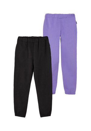 2-PACK  - Tracksuit bottoms - schwarz lila