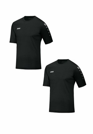 2 PACK KURZARM RUNDHALS  - T-Shirt print - schwarz