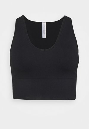 Athleta, AURORA SEAMLESS CROP TANK - Μπλούζα - black