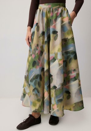 DESENLİ - Maxi sukně - mint