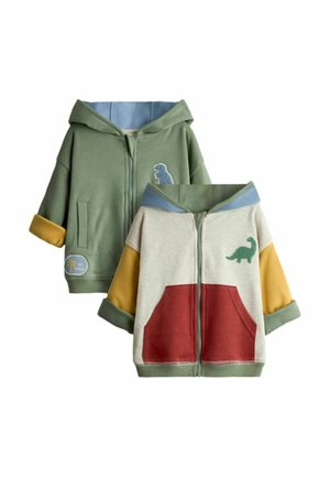 REGULAR FIT - CONTEMPORARY BOUCLE DINO 2 PACK - Sweatjacke - khaki