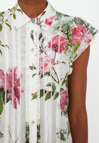 Alice + Olivia MINDA RUFFLE TIE BLOUSE - Blúzka so zapínaním na gombíky - rose whisper