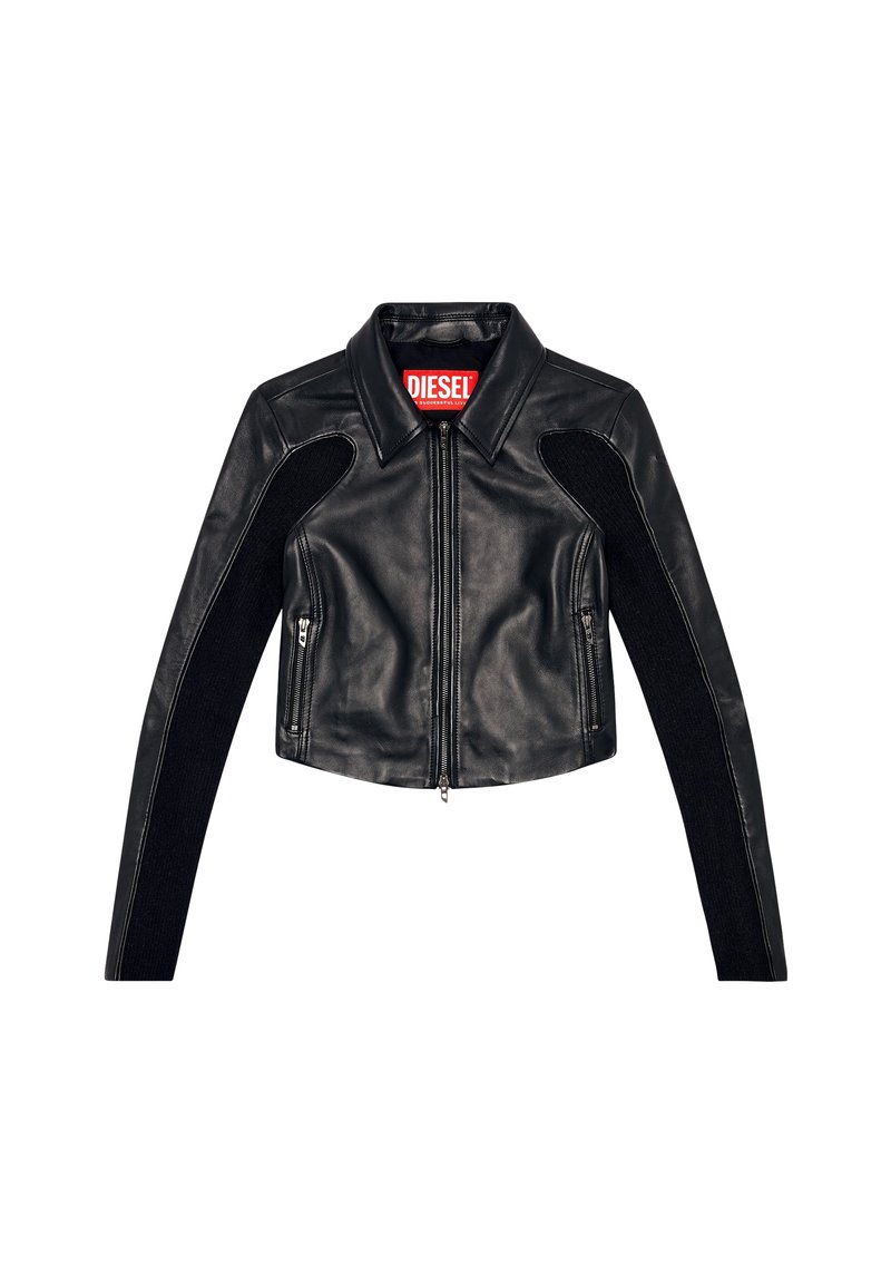 Diesel Leren jas zwart