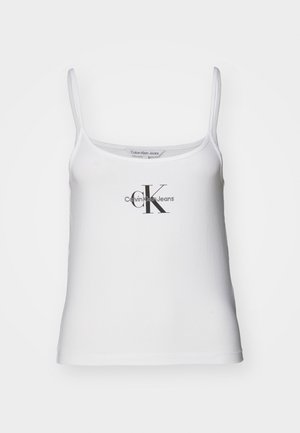 Calvin Klein Jeans, MONOLOGO STRAPPY TANK - Top - bright white