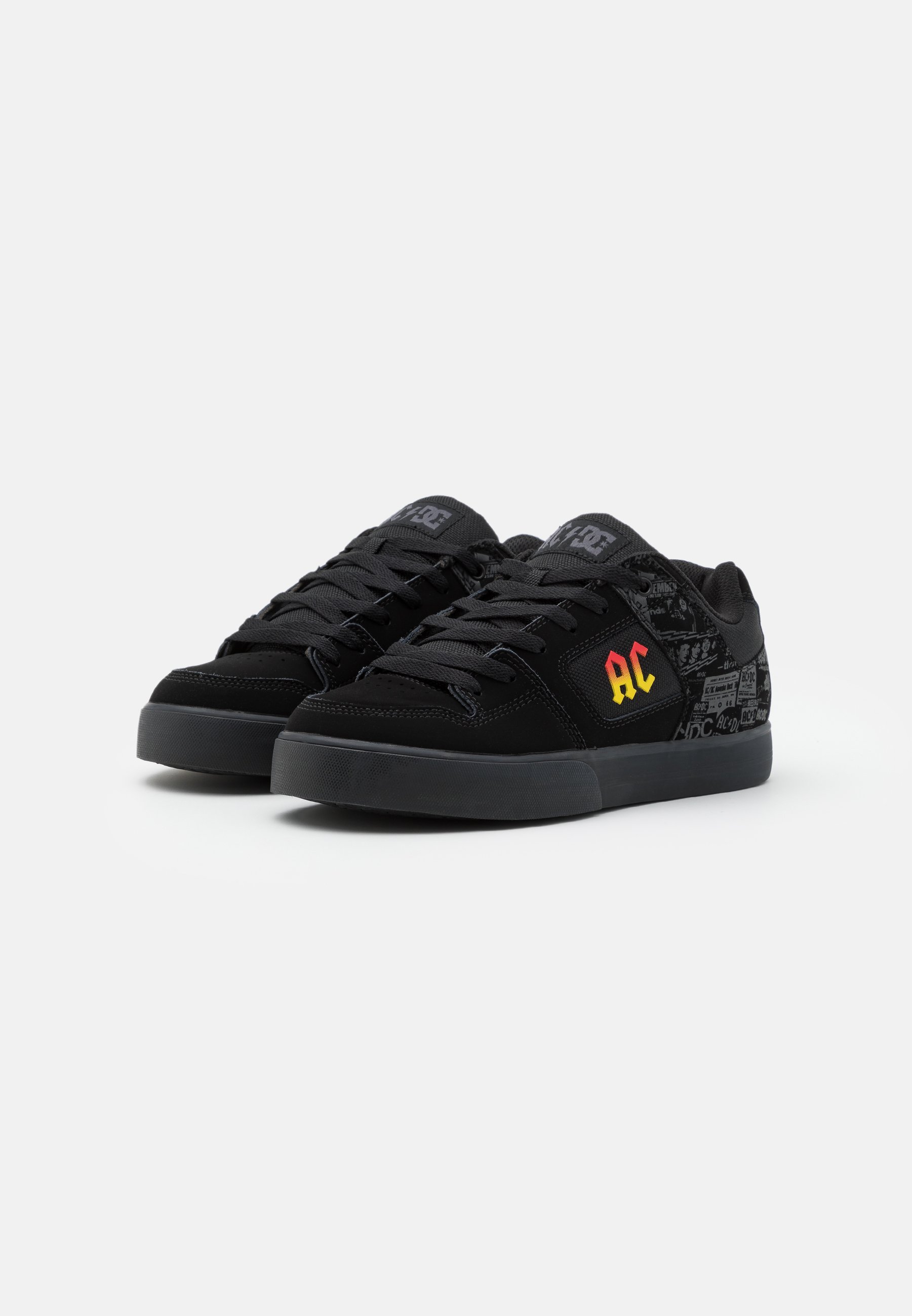 DC Shoes PURE AC/DC - Sneakers laag - black/dark grey/zwart - Zalando.be