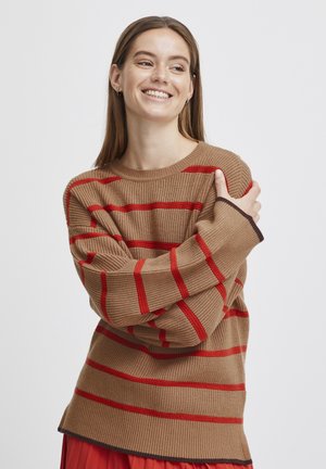 b.young BYMILO - Strickpullover - aurora red mix