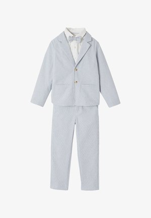 Vertbaudet, VERTBAUDET FESTLICHES JUNGEN-SET: SAKKO, HEMD, HOSE UND FLIEGE - Trousers - himmelblau