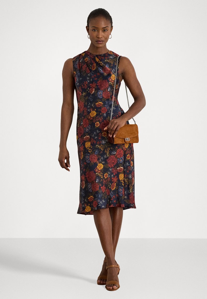 lauren ralph lauren floral faille cocktail dress Floral Belted Faille Cocktail Dress