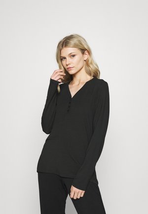 SHIRT LANGARM MODAL MIX - MIX & RELAX - Pyjama top - schwarz