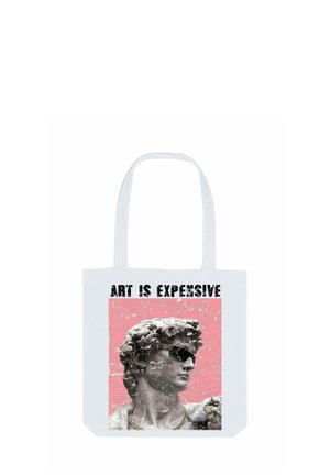 EXPENSIVE DAVID PRINT - Cabas - white