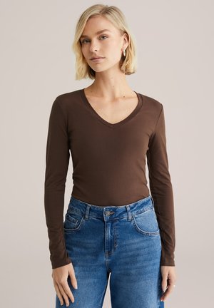 Hosszú ujjú felső - dark brown