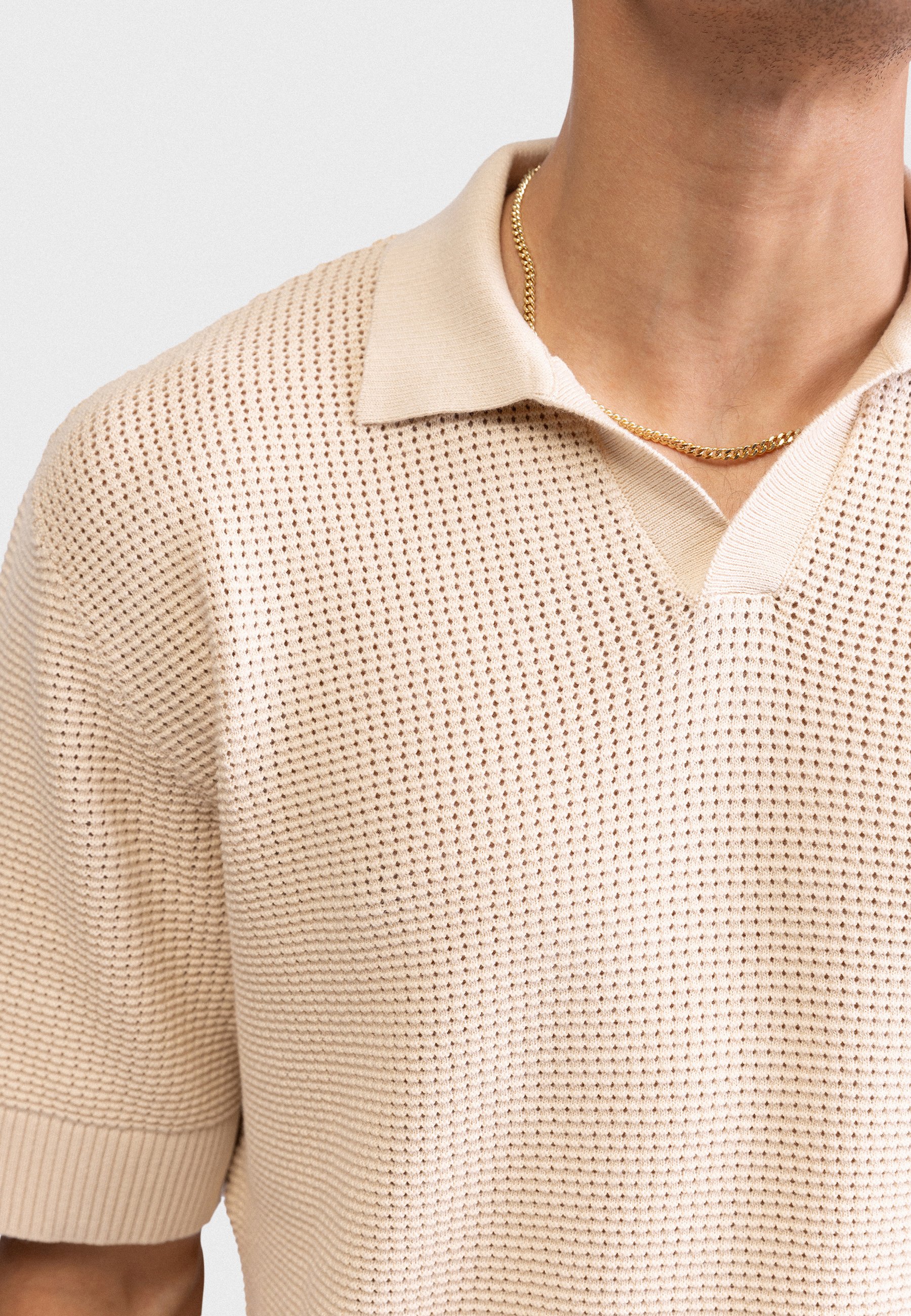 Redefined Rebel MICAH BOXY FIT - Polo shirt - ecru/off-white