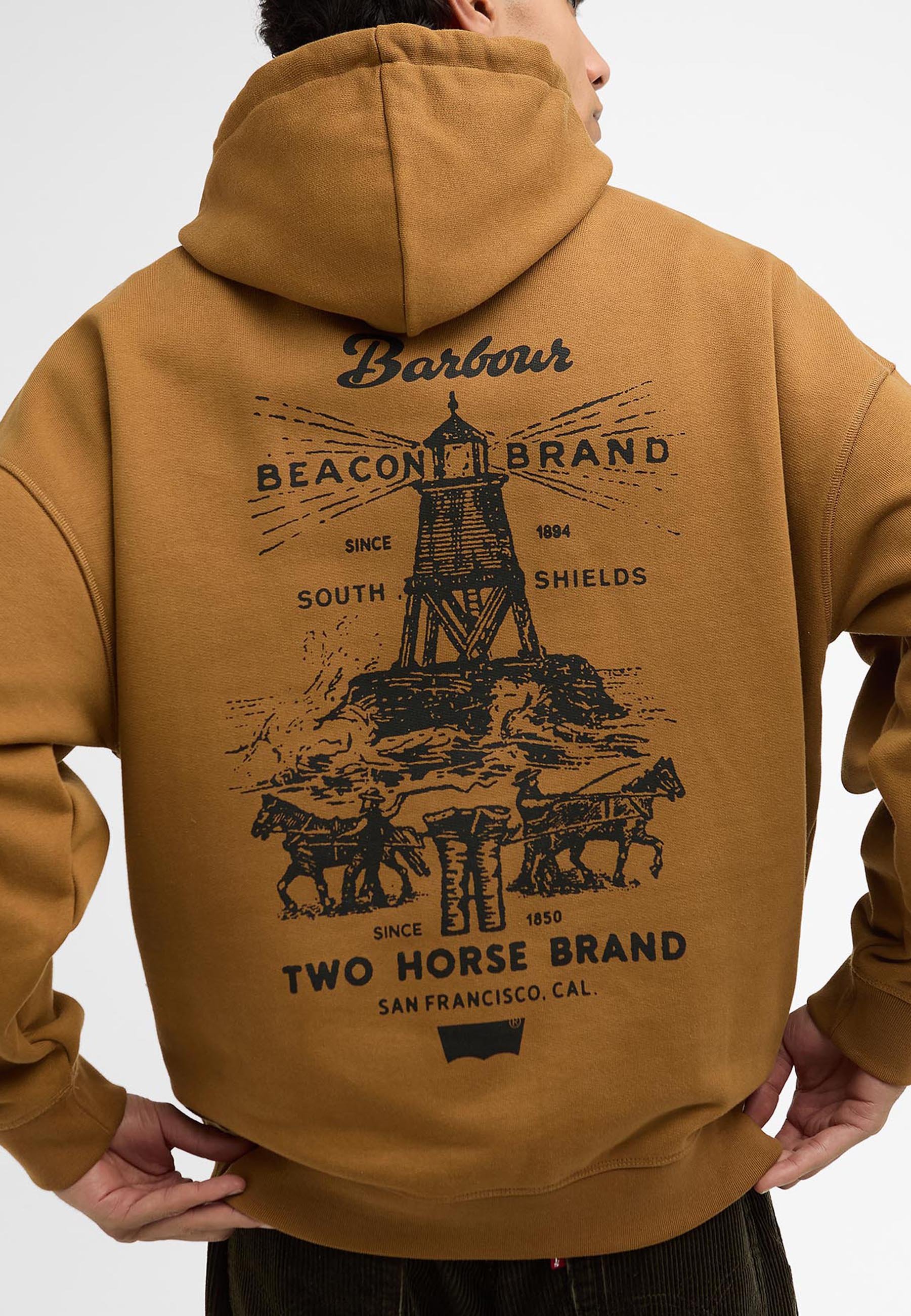 Barbour BARBOUR X LEVI'S® GRAPHIC HOODIE - Hoodie - tan/brown