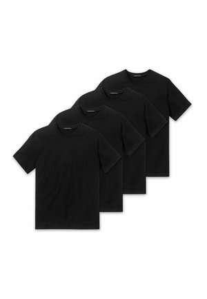 Schiesser, AMERICAN 4ER PACK - Unterhemd/-shirt - schwarz