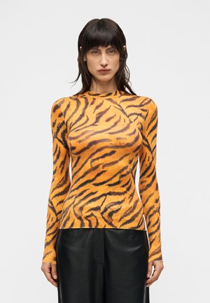 TIGER PRINTED HIGHNECK  - Camiseta de manga larga - medium orange