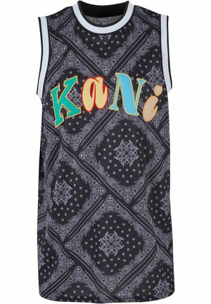 Karl Kani, WOVEN SIGNATURE PAISLEY BASKETBALL - Topper - black white