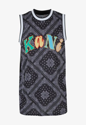 Karl Kani, WOVEN SIGNATURE PAISLEY BASKETBALL - Topper - black white