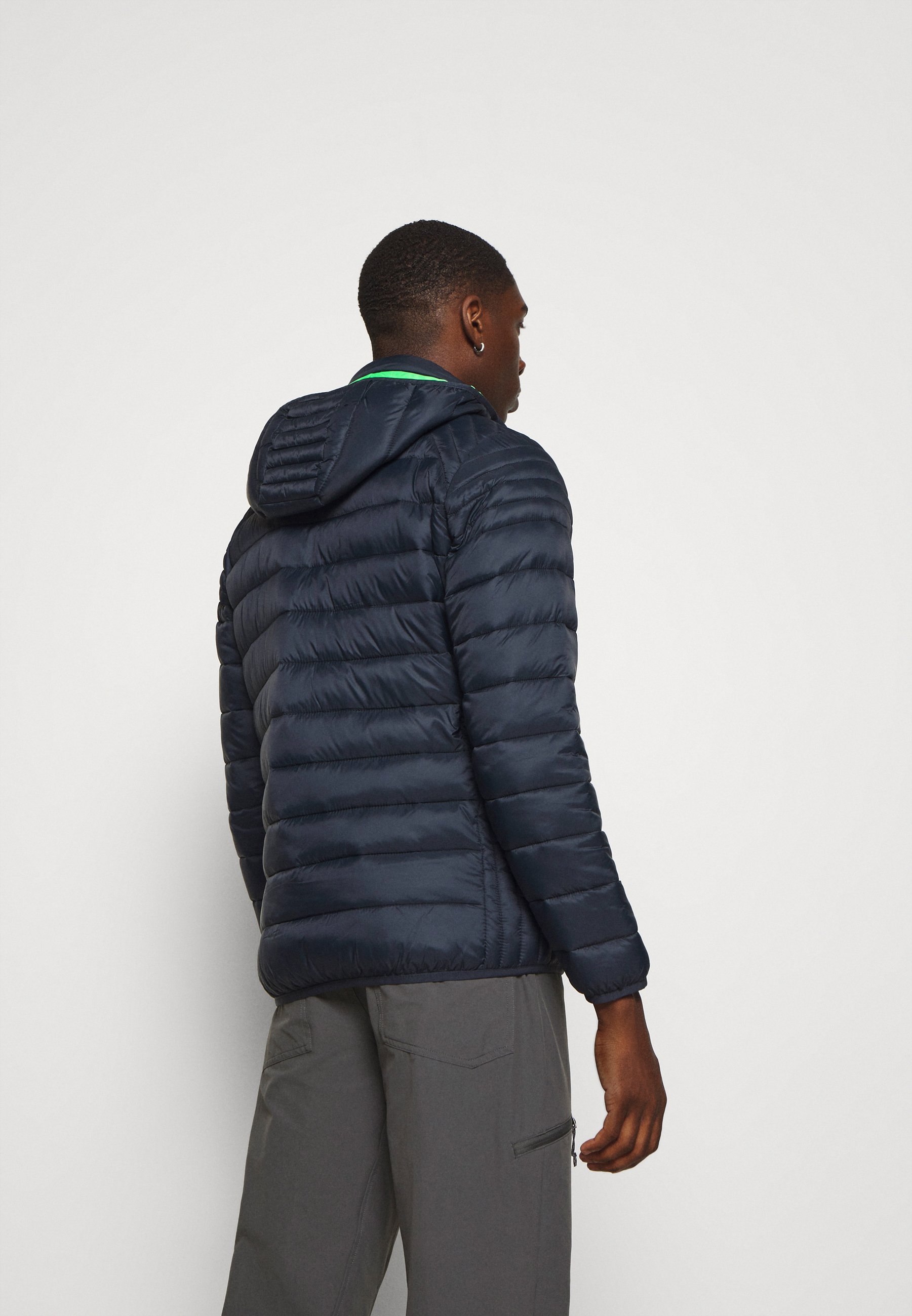 MAN JACKET ZIP HOOD Winterjacke black blue MAN JACKET ZIP HOOD Winterjacke black blue