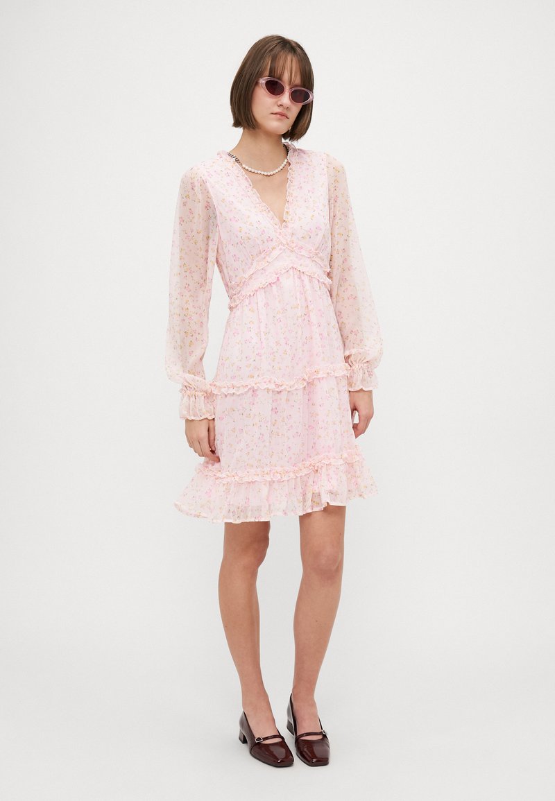 chinese dress ladies Vero moda – Vmsmilla Ls Short Layer Dress – Chiffon dresses – Pink