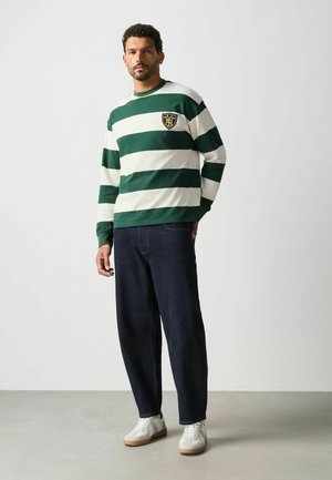 Next, HORIZONTAL STRIPED LONG SLEEVE T-SHIRT - Långärmad topp - green white