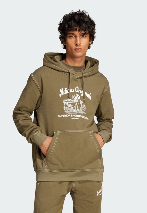 WABASH - Hoodie - olive strata