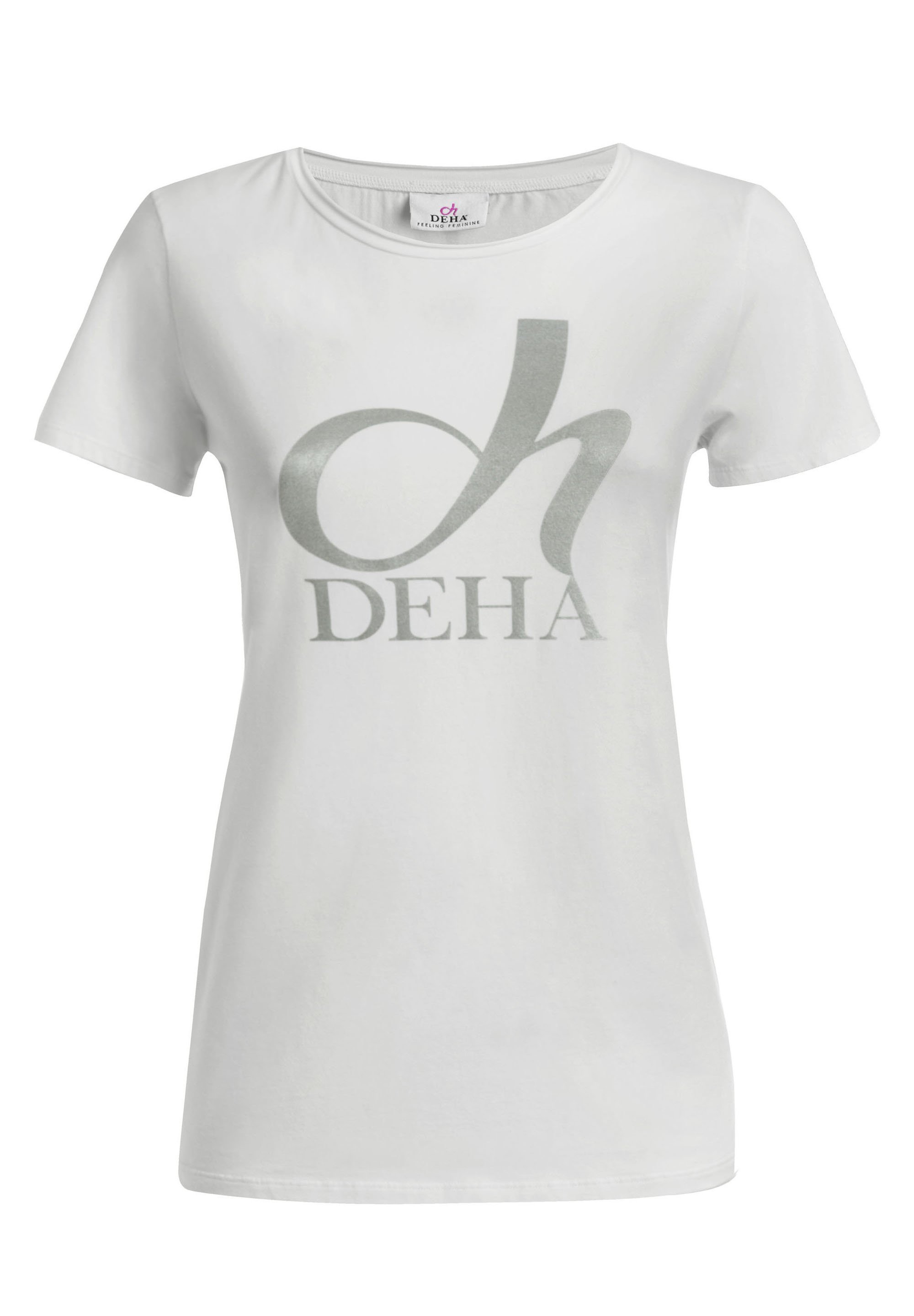 T-shirt con inserto in popeline a righe