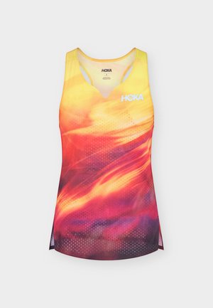 HOKA, RACE DAY SINGLET - Μπλούζα - citrus