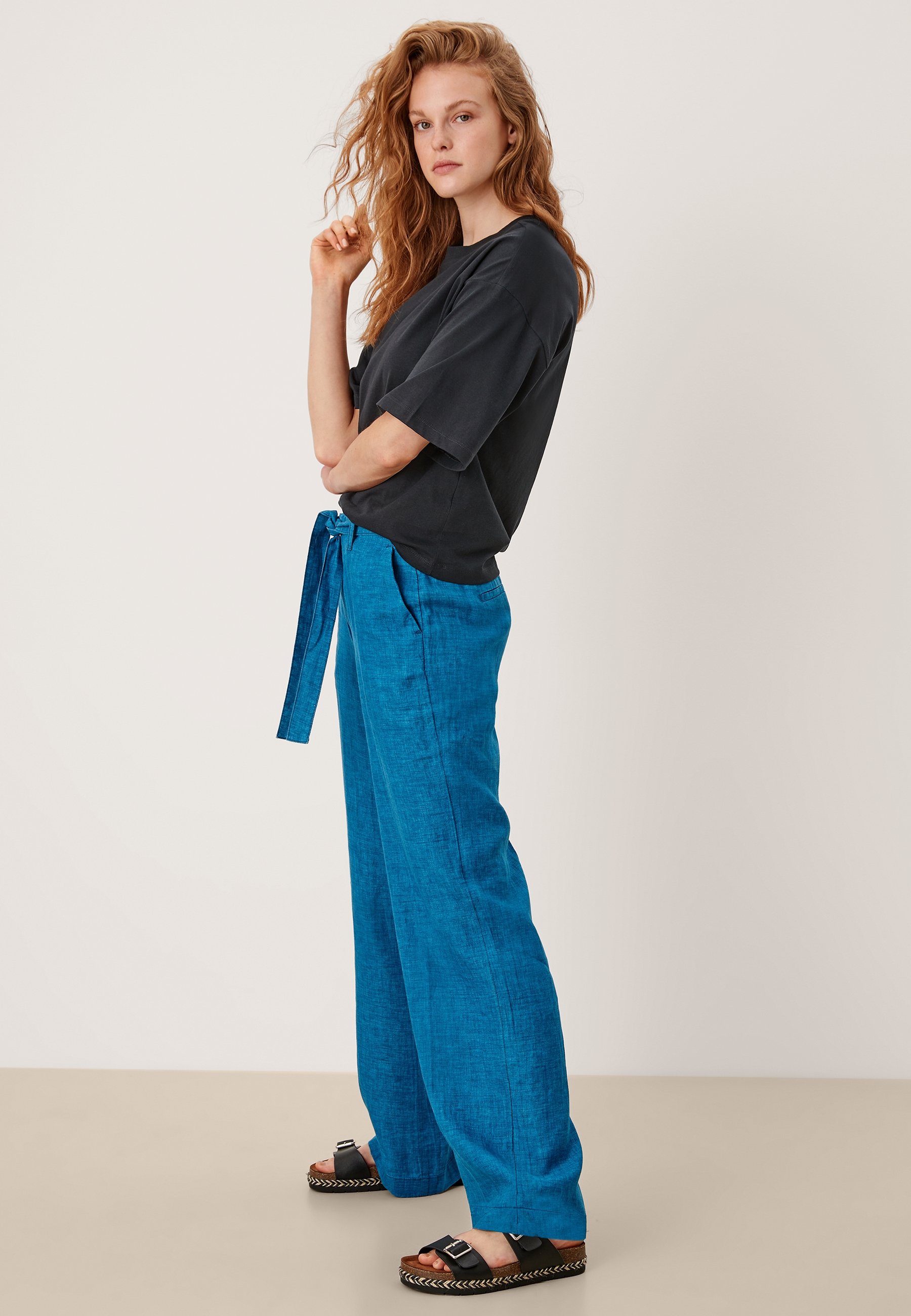 s.Oliver REGULAR - Trousers - dark teal 