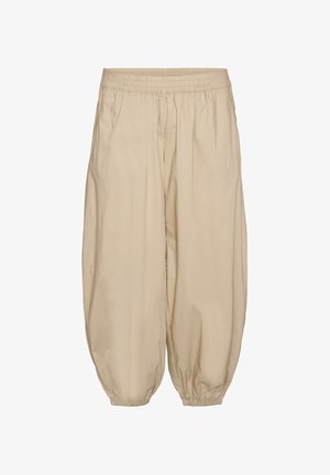 Zizzi, BALLONHOSE MIT TASCHEN UND ELASTISCHEM BUND - Trousers - beige
