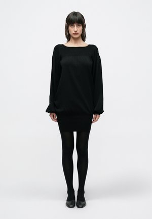 TRINE BUBBLE DRESS - Rochie tricotată - black