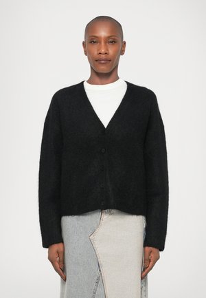 FLUFFY CARDIGAN - Gilet - ink black