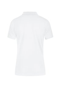 Polo shirt bianco a maniche corte, con colletto classico, trama liscia e orlo dritto, progettato per una vestibilità confortevole.