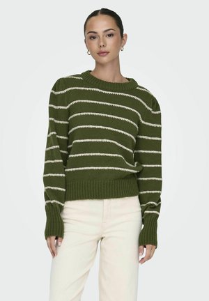 JDY JDYSIGRID LIFE ON PUFF - Pullover - winter moss