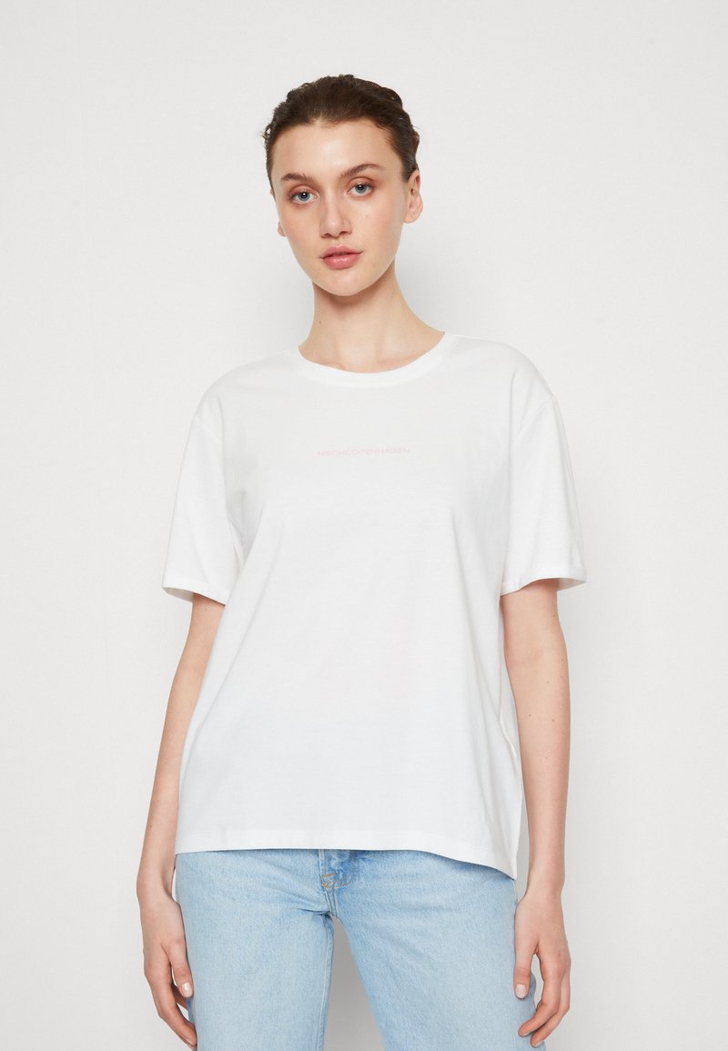 MSCH Copenhagen SMALL LOGO TEE - T-paita - white/lavender