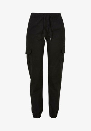 HIGH WAIST - Cargo trousers - black