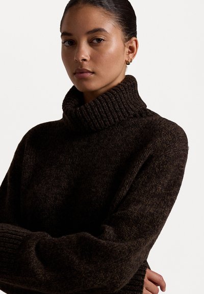 Polo Ralph Lauren WOOL CASHMERE ROLL NECK JUMPER - Jumper - dark brown