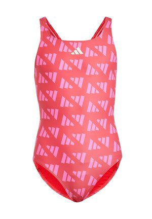 GRAPHIC V-BACK KIDS - Maillot de bain - semi lucid red   lucid pink