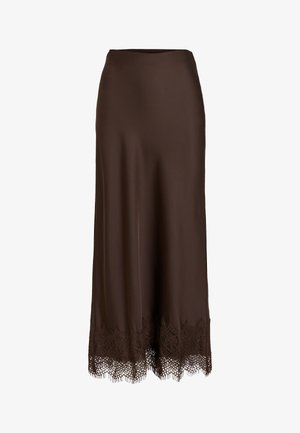 VILA, Maxi VIELLETTE Lace - Maxisukňa - coffee bean