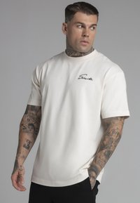 SIKSILK SCRIPT  - Nyomott mintás póló - ecru