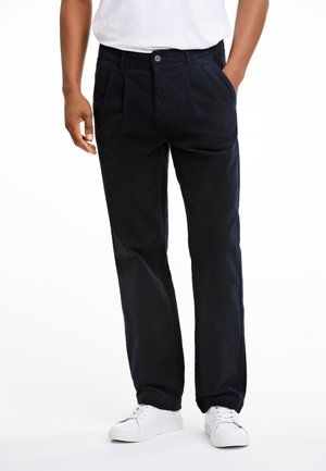 WIDE FIT PANTS - Broek - navy
