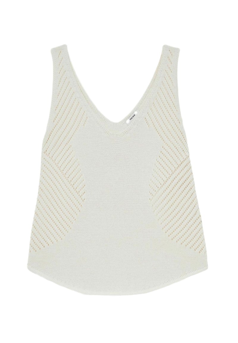 Reiss REGULAR FIT HELENA OPEN  - Top - ivory cream