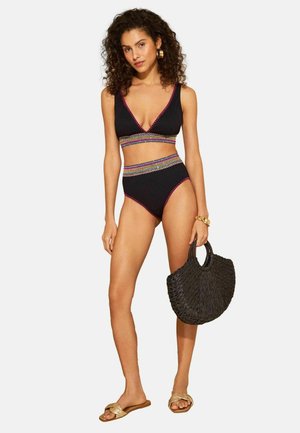 TRIANGLE - Sutien costum de baie din două piese - black squin trim