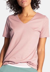 Calida KURZARM- V-NECK - Pyjama top - deauville mauve